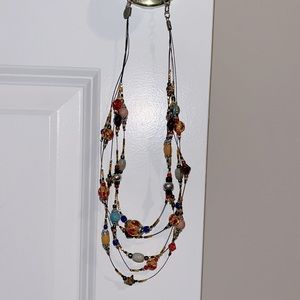 Chico’s adjustable lobster claw beaded necklace